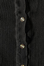 Load image into Gallery viewer, Akima Button Front Knit Top // Black
