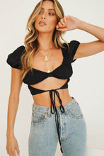 Load image into Gallery viewer, VG Positano Tie Top // Black
